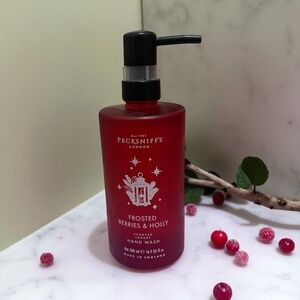 Pecksniff’s Frosted Berries & Holly Hand Wash | 16.9 oz Glass Bottle | Holiday